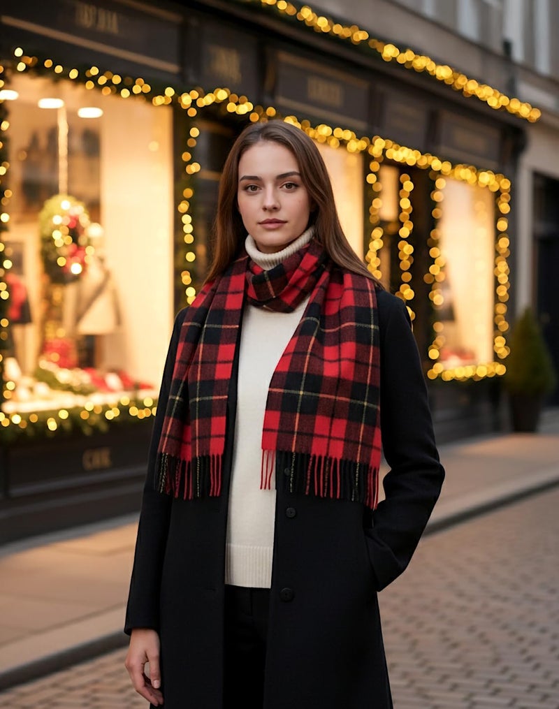 Achillea Scottish Tartan Plaid Scarf - Warm Cashmere Feel Winter Scarf, Scarves for Holiday, Christmas & Daily Wear - Image 3